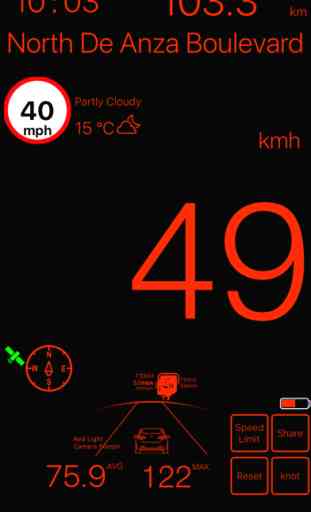 Tacho mph kmh GPS basiert HUD 4