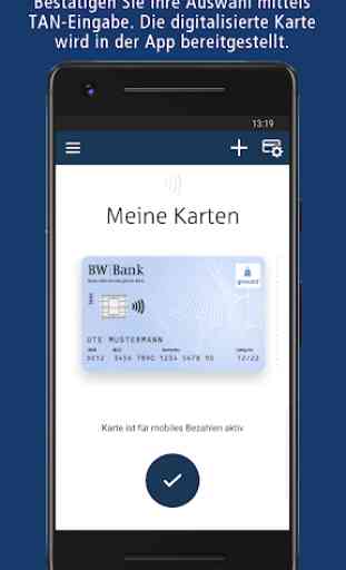 BW-BankCard pay - Mobiles Bezahlen mit der BW Bank 3