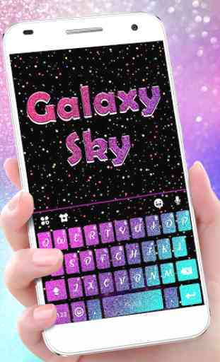 Colorful 3d Galaxy Tastatur-Thema 1