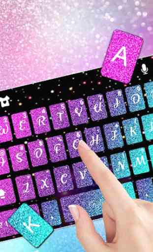 Colorful 3d Galaxy Tastatur-Thema 2