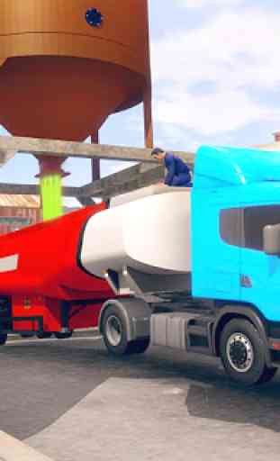 Flying Oil Tanker Transporter Truck Simulator Game 2