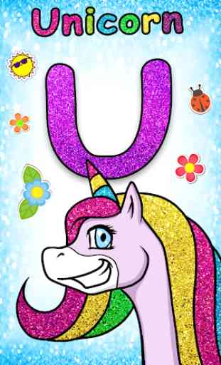 Glitter Number and letters coloring Book for kids 2