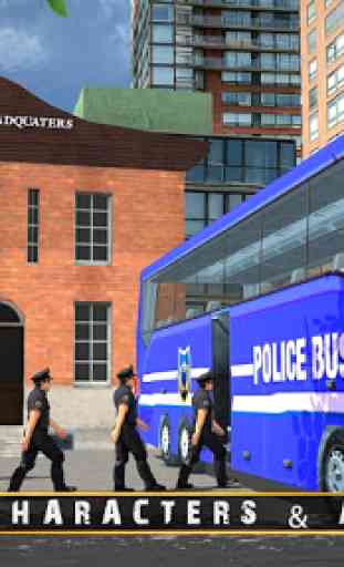 Polizei Bus Fahren Spiel 3D 2