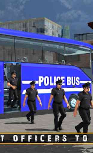 Polizei Bus Fahren Spiel 3D 3