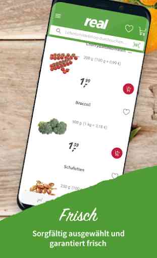 real Lebensmittel - Die Lebensmittelshop-App 2