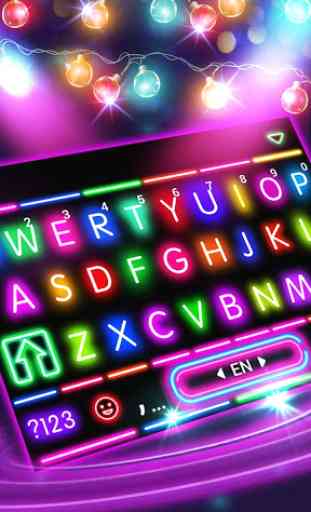 Sparkle Neon Lights Tastatur-Thema 1