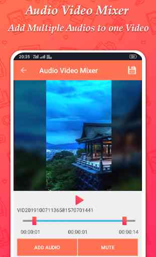 Add Audio to Video : Audio Video Mixer Mp3 Cutter 3