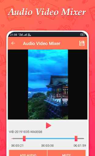 Add Audio to Video : Audio Video Mixer Mp3 Cutter 4