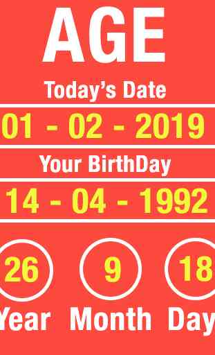Age Calculator by Date of Birth 2