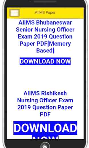 AIIMS Staff Nurse Paper 3