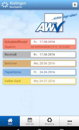AWV-Nordschwaben Abfall-App 1