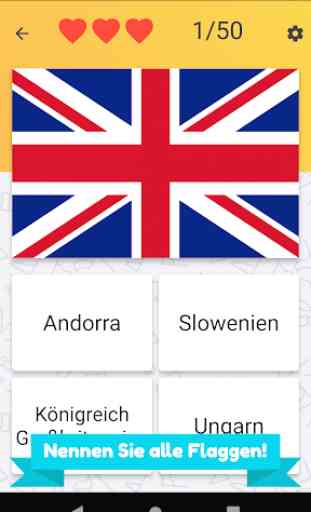 Flaggen und Länder der Welt - Ratespiel 3