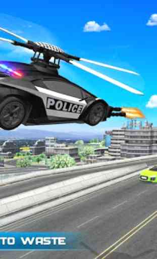 fliegender Polizeihubschrauber Auto Roboterspiele 4