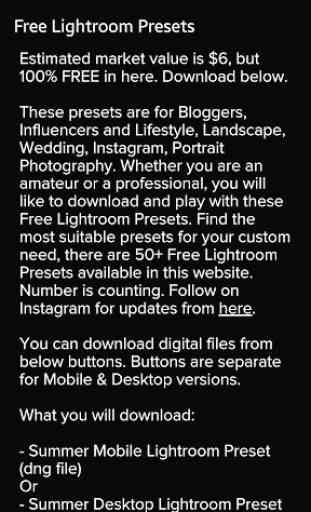 Free Lightroom Presets - Photo Editor 3