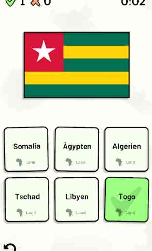 Länder Afrikas -Quiz: Karten, Hauptstädte, Flaggen 2