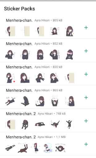 Menhera-chan - WhatsApp Stickers 1