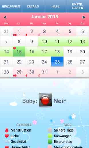 Menstruationskalender - Fruchtbarkeitskalender 3