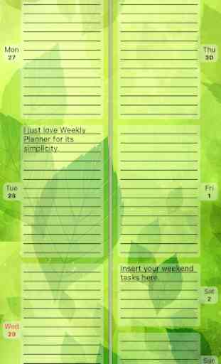 Terminkalender Weekly Planner 3