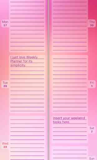 Terminkalender Weekly Planner 4