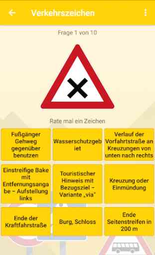 Verkehrszeichen in Deutschland - Quiz Trainer 2