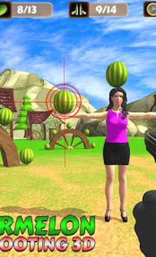 Apfel Ziel schießen: Wassermelone Shooting Game 3D 2