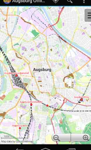 Augsburg Offline Stadtplan 1