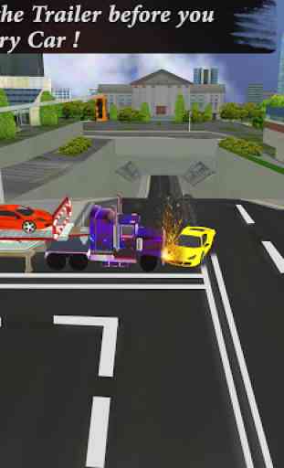 Auto-Transporter-LKW: Schweres Anhänger-Parkspiel 3