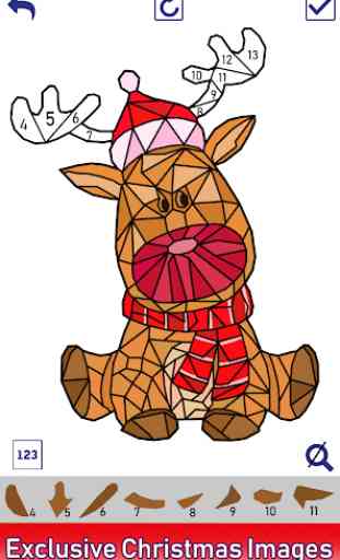 Christmas Poly Art: Color by Number, Coloring Book 3