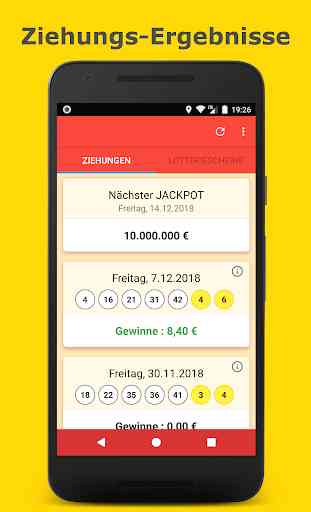 Ergebnisse für Eurojackpot Lotterie 1