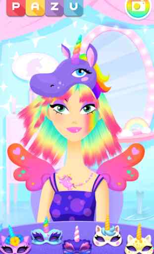 Girls Hair Salon Unicorn - Hair makeover game 4