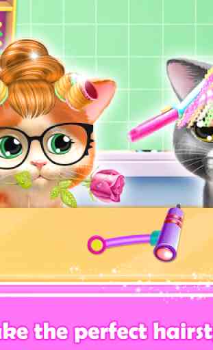 Haustier Kitty Haar Salon Frisur Verjüngungskur 3
