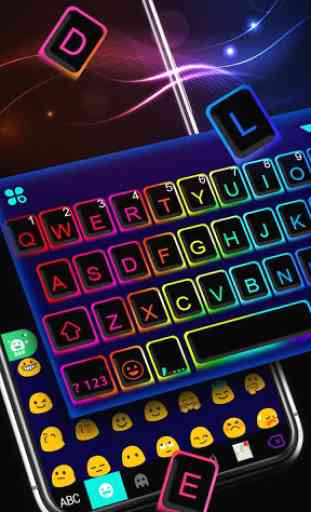Led Neon Color Tastatur-Thema 2