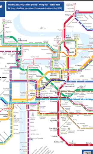 Prague Metro & Tram Map 2
