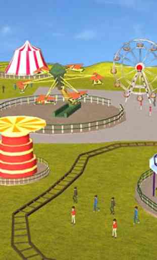 Theme Park Fun Swings Ride 3