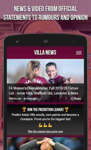 Villa News - Fan App 1