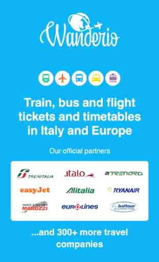 Wanderio: Train, Flight and Bus tickets in Italy 1