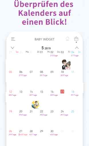 Baby Widget : Alter, Monate, Datum Countdown 4