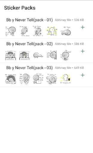 BB never tell stickers App for WhatsApp 1