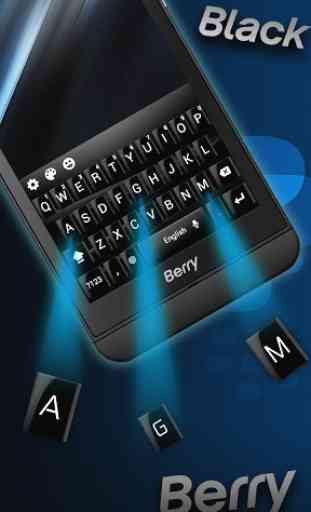 Berry Black Button Phone Keyboard Theme 1