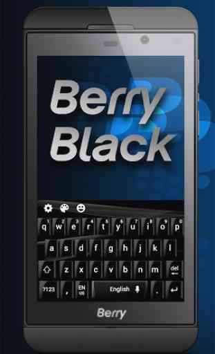 Berry Black Button Phone Keyboard Theme 2