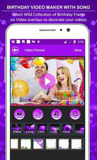 Birthday Video Maker with Birthday Wishes Song 3