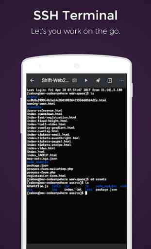 Codeanywhere - IDE, Code-Editor, SSH, FTP,  HTML 2