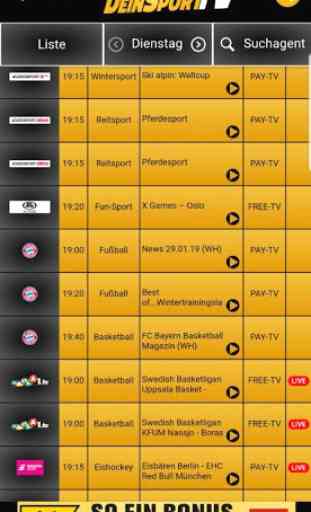 DeinSportTV Deutschlands Sport TV-Programm 4