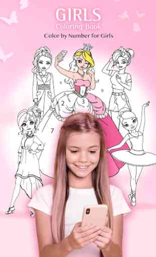 Girls Coloring Book - Color by Number for Girls 1