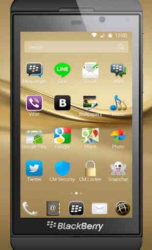 Gold Aureate BlackBerry Theme 2
