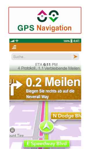 GPS Navigator Offline Karten und Wegbeschreibungen 3