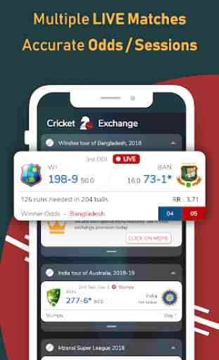 Live Line & Cricket Scores - Cricket Exchange 1