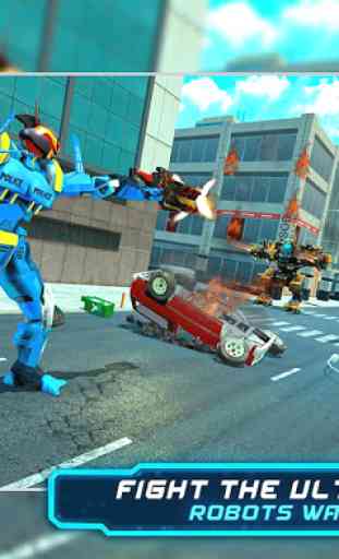 Police Robot Car Rampage - Roboterschießspiele 1