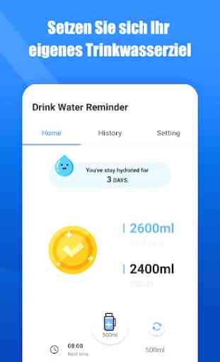 Trinkwasser Erinnerung und Tracker KOSTENLOS 2