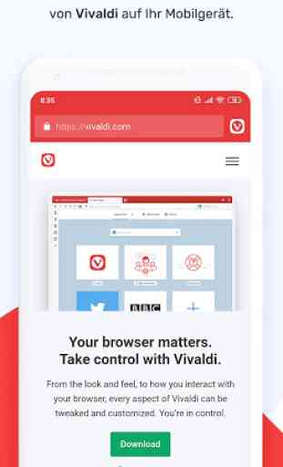Vivaldi Browser Beta 1